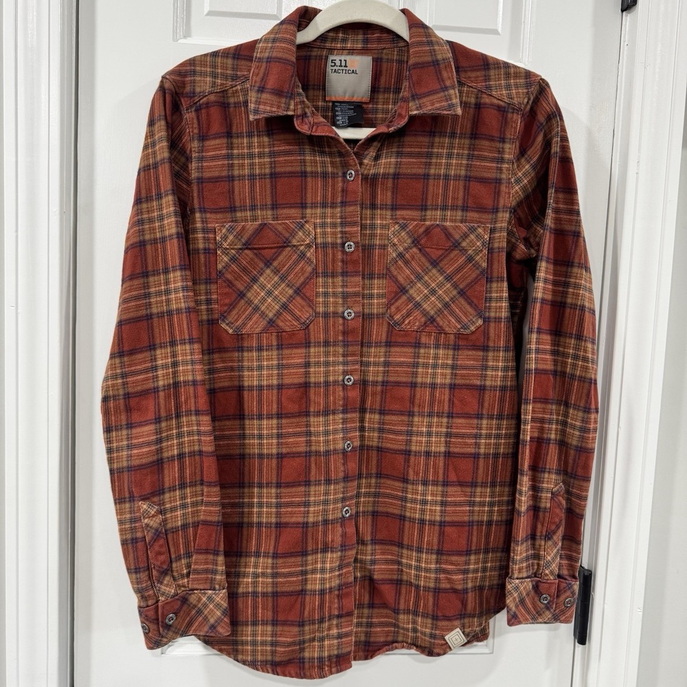 511 Tactical Ruth Long Sleeve Flannel Shirt Women's Size S Red Plaid